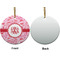 Lips n Hearts Ceramic Flat Ornament - Circle Front & Back (APPROVAL)