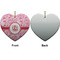 Lips n Hearts Ceramic Flat Ornament - Heart Front & Back (APPROVAL)