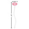 Lips n Hearts Clear Plastic 7" Stir Stick - Oval - Dimensions