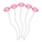 Lips n Hearts Clear Plastic 7" Stir Stick - Oval - Fan