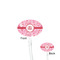 Lips n Hearts Clear Plastic 7" Stir Stick - Oval - Front & Back