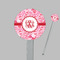 Lips n Hearts Clear Plastic 7" Stir Stick - Round - Closeup