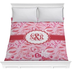 Lips n Hearts Comforter - Full / Queen (Personalized)