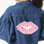 Lips n Hearts Twill Iron On Patch - Custom Shape - 3XL