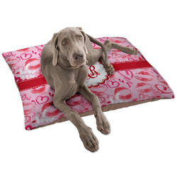 Lips n Hearts Dog Bed - Large w/ Couple's Names
