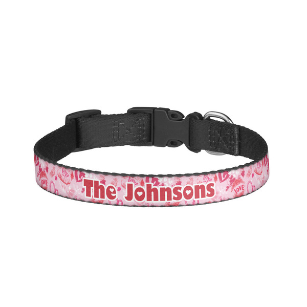 Custom Lips n Hearts Dog Collar - Small (Personalized)