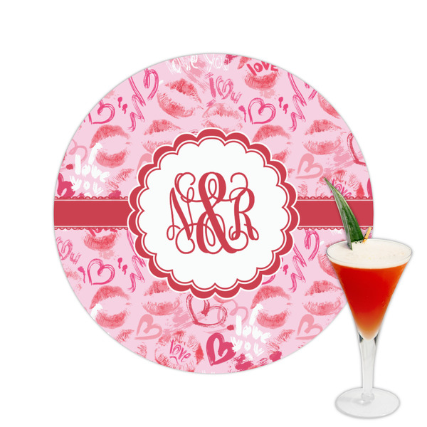 Custom Lips n Hearts Printed Drink Topper -  2.5" (Personalized)