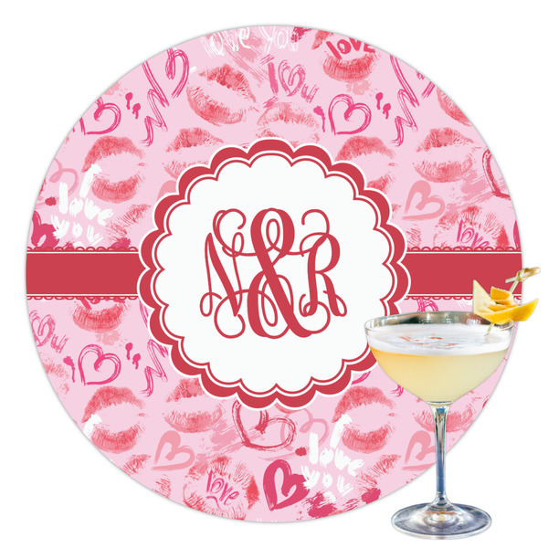 Custom Lips n Hearts Printed Drink Topper - 3.5" (Personalized)