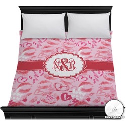 Lips n Hearts Duvet Cover - Full / Queen (Personalized)