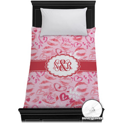 Lips n Hearts Duvet Cover - Twin XL (Personalized)