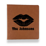 Lips n Hearts Leather Binder - 1" - Rawhide (Personalized)