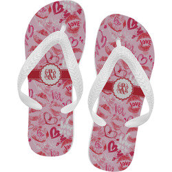 Lips n Hearts Flip Flops - Small (Personalized)
