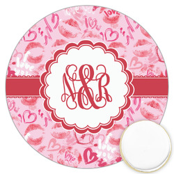 Lips n Hearts Printed Cookie Topper - 3.25" (Personalized)