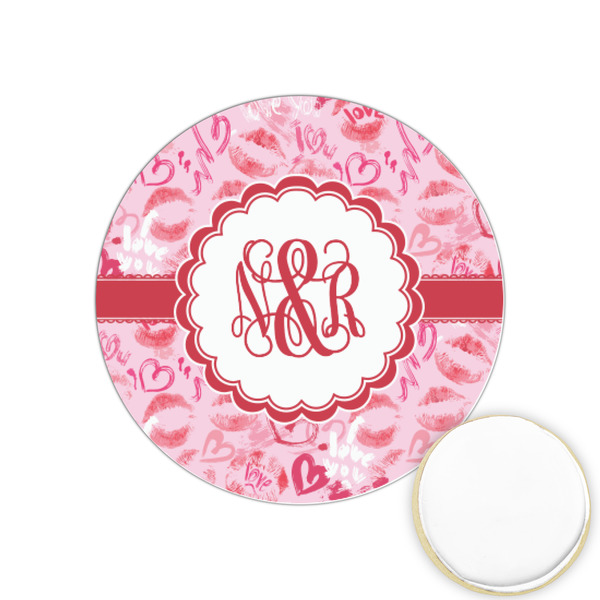 Custom Lips n Hearts Printed Cookie Topper - 1.25" (Personalized)