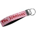 Lips n Hearts Webbing Keychain Fob - Large (Personalized)