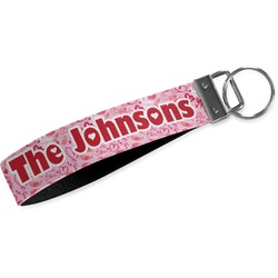 Lips n Hearts Webbing Keychain Fob - Large (Personalized)