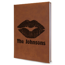 Lips n Hearts Leather Sketchbook - Large - Double Sided (Personalized)
