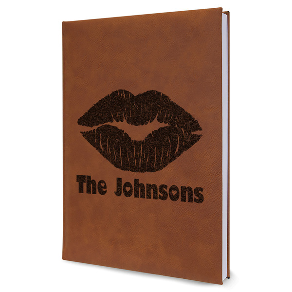 Custom Lips n Hearts Leather Sketchbook - Large - Single Sided (Personalized)