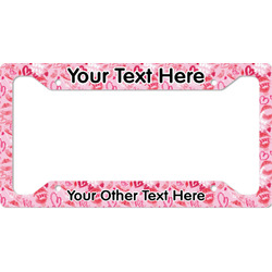 Lips n Hearts License Plate Frame (Personalized)