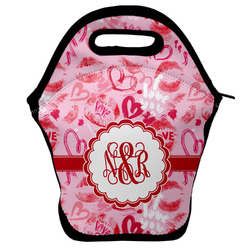Lips n Hearts Lunch Bag w/ Couple's Names