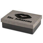 Lips n Hearts Medium Gift Box w/ Engraved Leather Lid (Personalized)