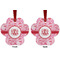 Lips n Hearts Metal Paw Ornament - Front and Back