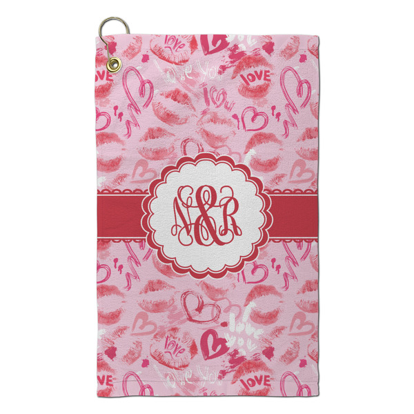 Custom Lips n Hearts Microfiber Golf Towel - Small (Personalized)