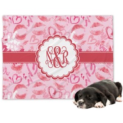 Lips n Hearts Dog Blanket - Regular (Personalized)