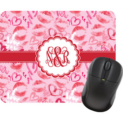 Lips n Hearts Rectangular Mouse Pad (Personalized)