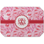 Lips n Hearts Dining Table Mat - Octagon (Single-Sided) w/ Couple's Names