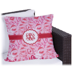 Lips n Hearts Outdoor Pillow - 18" (Personalized)