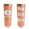 Lips n Hearts Peach RTIC Everyday Tumbler - 28 oz. - Front and Back