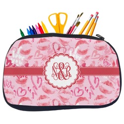 Lips n Hearts Neoprene Pencil Case - Medium w/ Couple's Names