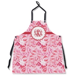 Lips n Hearts Apron Without Pockets w/ Couple's Names