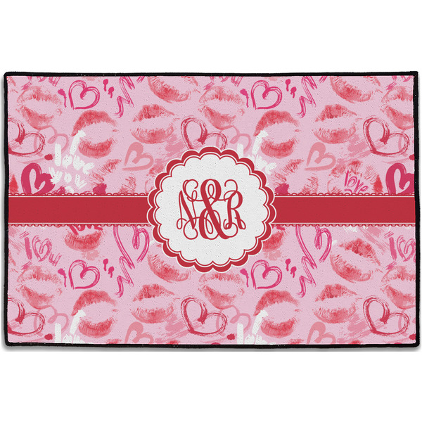 Custom Lips n Hearts Door Mat - 36"x24" (Personalized)