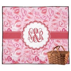 Lips n Hearts Outdoor Picnic Blanket (Personalized)