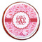 Lips n Hearts Printed Icing Circle - Large - On Cookie