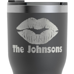 Lips n Hearts RTIC Tumbler - Black - Engraved Front (Personalized)