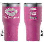 Lips n Hearts RTIC Tumbler - Magenta - Laser Engraved - Double-Sided (Personalized)