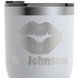 Lips n Hearts RTIC Tumbler - White - Engraved Front & Back (Personalized)