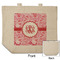 Lips n Hearts Reusable Cotton Grocery Bag - Front & Back View