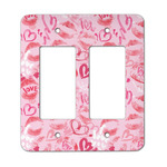 Lips n Hearts Rocker Style Light Switch Cover - Two Switch