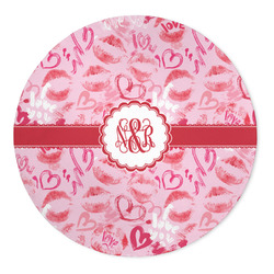 Lips n Hearts 5' Round Indoor Area Rug (Personalized)