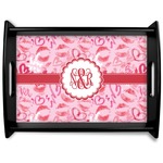 Lips n Hearts Black Wooden Tray - Large (Personalized)