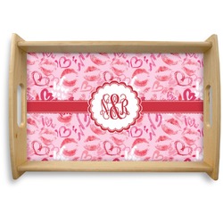 Lips n Hearts Natural Wooden Tray - Small (Personalized)