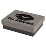 Lips n Hearts Small Gift Box w/ Engraved Leather Lid (Personalized)