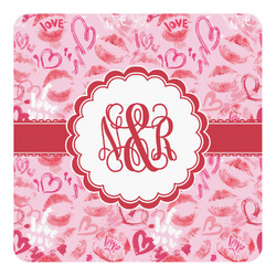 Lips n Hearts Square Decal - Medium (Personalized)