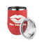 Lips n Hearts Stainless Wine Tumblers - Coral - Double Sided - Alt View