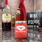 Lips n Hearts Stainless Wine Tumblers - Coral - Single Sided - In Context