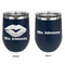 Lips n Hearts Stainless Wine Tumblers - Navy - Double Sided - Approval